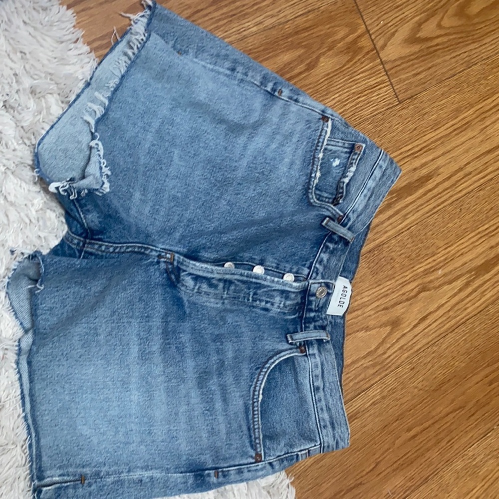 AGOLDE longer denim shorts